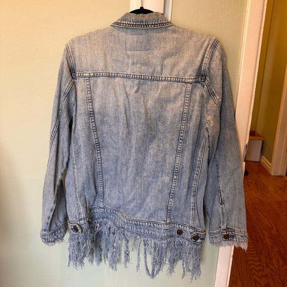 Blank NYC Light Wash Fringe Denim Jacket - Picture 2 of 4
